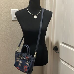 Floral Blue Handbag cross body